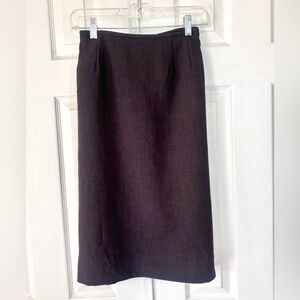 Kasper Dark Brown Pencil Skirt Women's Size 12 Career Wear Lined Great Condition